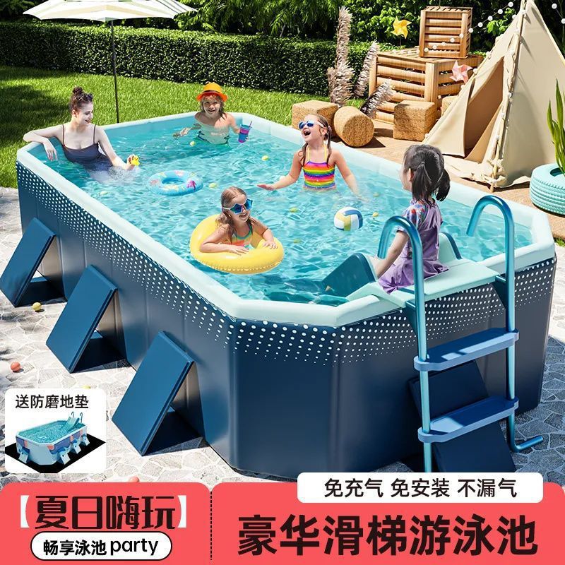 免安装泳池儿童游泳池家用水池户外大型折叠式泳池成人小孩戏水池