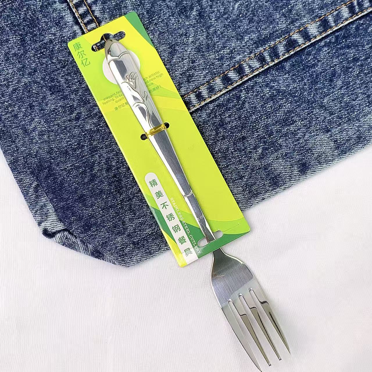 장미꽃 식사용 포크