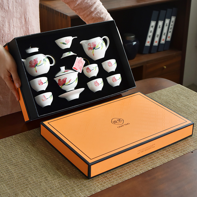 손으로 그린 풀 봄 11 차 세트 (선물 상자)