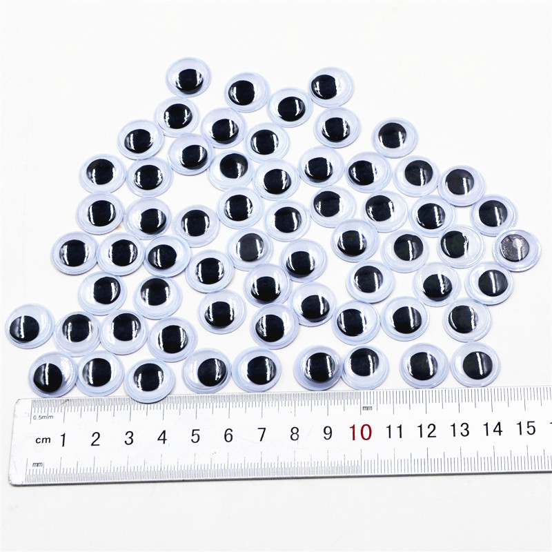 Venta directa de fábrica actividad de la banda de ojos adhesivo al por mayor DIY accesorios de juguete negro y blanco color pestañas animal bead pegatinas