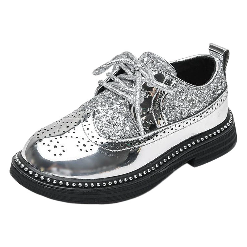 Кожаная обувь для мальчиков, весна-лето 2024, новинка для начальной школы, черная обувь для выступлений в британском стиле для мальчиков, детская обувь на мягкой подошве среднего и большого размера