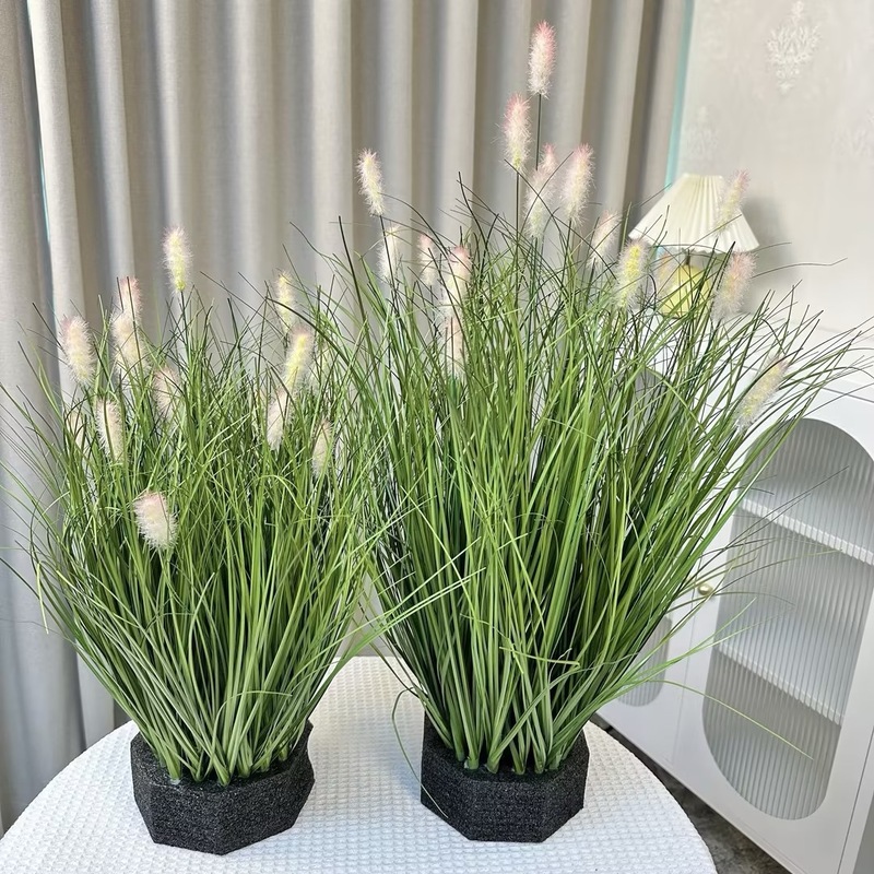 犬尾巴草シミュレーション花葦草偽草シミュレーション緑植毛虫猫尾草偽花箱装飾造景観|undefined