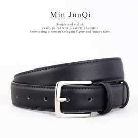 2024新款牛皮皮带女合金时尚简约高级百搭腰带感优雅针扣韩版现货