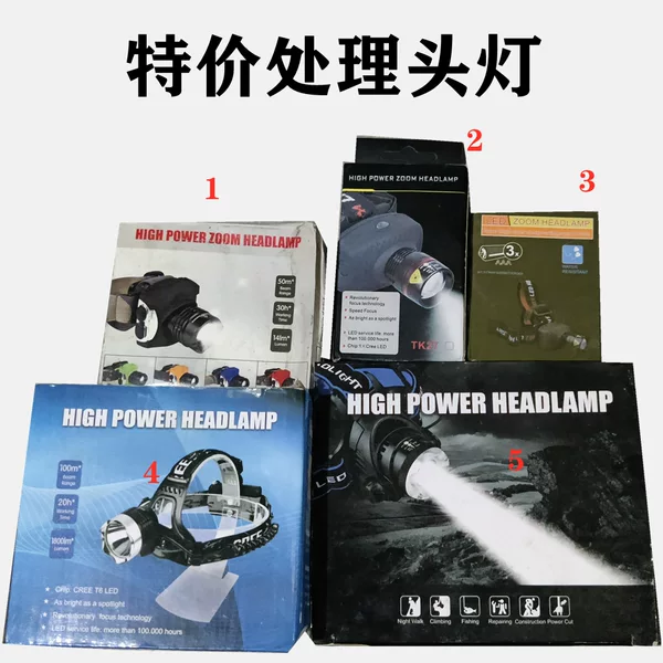 Special deal with LED headlight strong light rechargeable zoom long-range head-mounted flashlight super bright night fishing miner's lamp