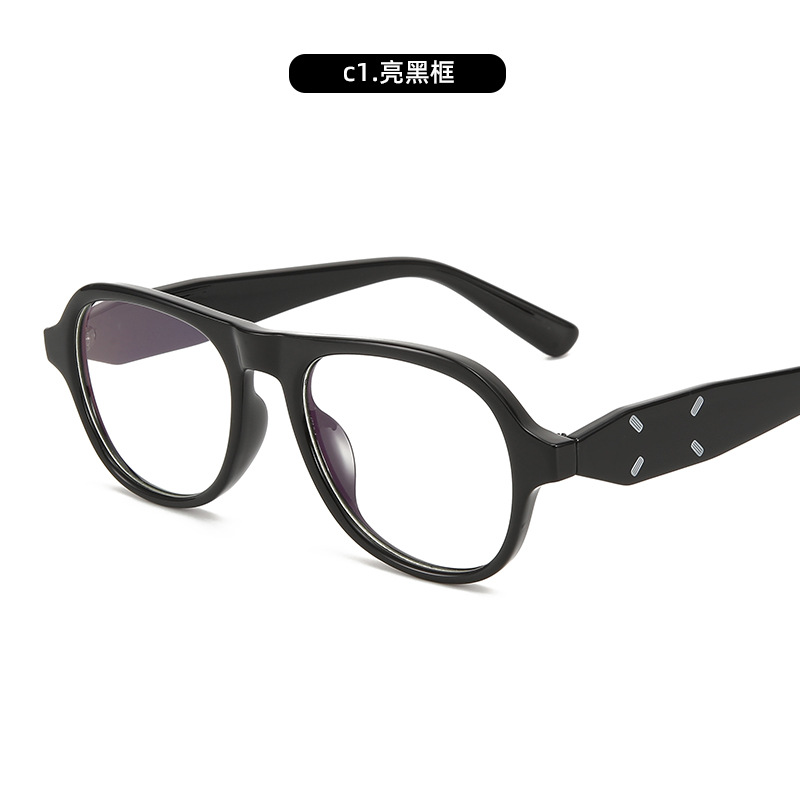 2024 nueva versión coreana del espejo plano simple de alta calidad sin maquillaje moda salvaje retro hombres y mujeres gafas de montura cuadrada