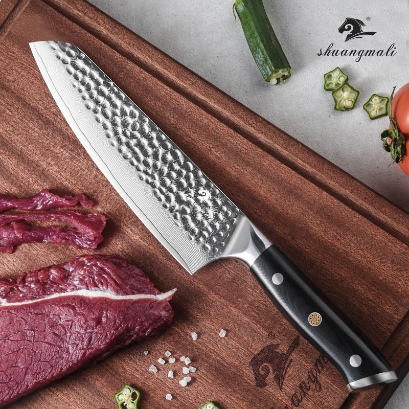 Cuchillo maestro de acero de Damasco Cuchillo de cocina occidental Cuchillo de cocina de cocina para damas Cuchillo de acero especial para uso doméstico afilado