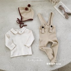2022 Infant and toddler hooded overalls ins style boys and girls baby one-piece pantyhose Korean style casual versatile pants