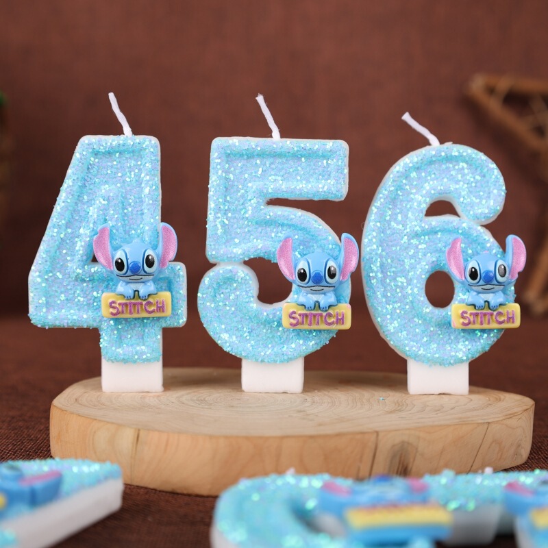 クロスボーダーステッチデジタルキャンドル誕生日ケーキデコレーションパーティーホリデー1歳の誕生日手作りキャンドル0-9|undefined
