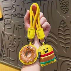 漫画の革のかわいい食べ物のキーホルダーネットの赤いプレゼントのカップルのプレゼントの精巧なキーチェーンのかばんの小さいペンダント