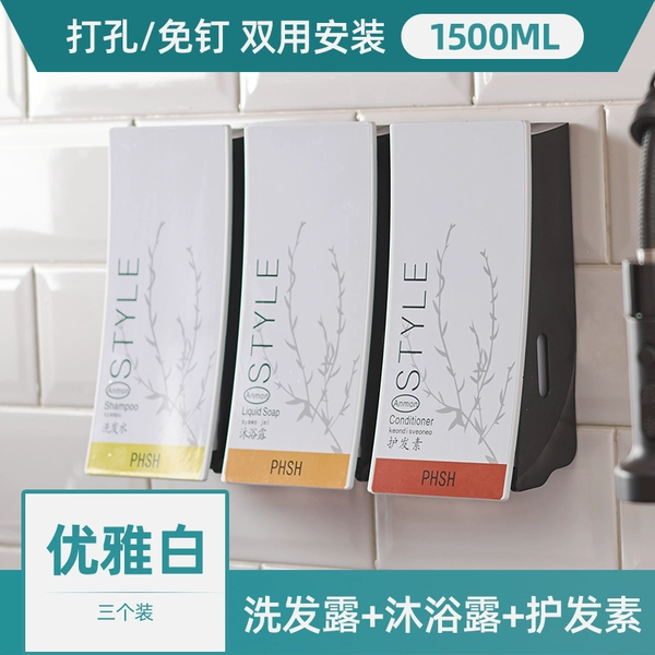 Three-head branch soap dispenser—white