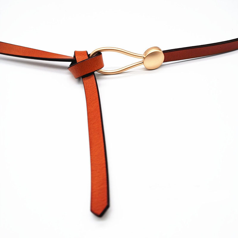 Geknoteter Gürtel Für Damen Aus Leder Als Dekoratives Accessoire_voghion.com