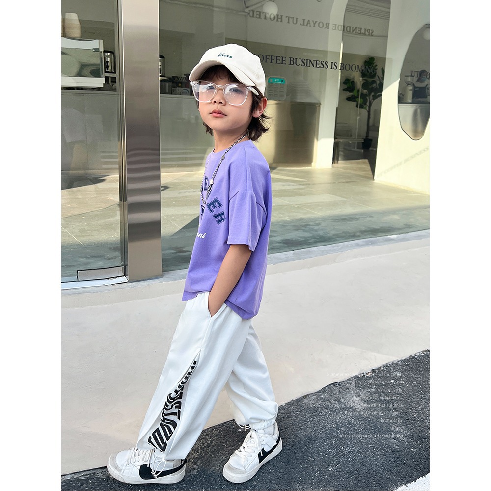 Boys' Anti-Mosquito Pants Children's Pants Summer Thin 2025 New Summer Boys' Ice Silk Pants Summer Sports Pants Long Pants