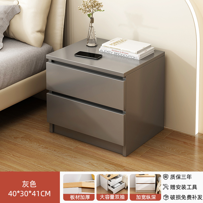 Mesa de cabecera simple, moderna y simple, gabinete de cabecera doméstico, dormitorio de alquiler, 2026 nuevo estante de cabecera