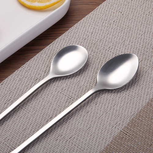 Stainless steel ice spoon creative gourd handle bar stirring spoon long handle oil spoon can be added with logo honey spoon