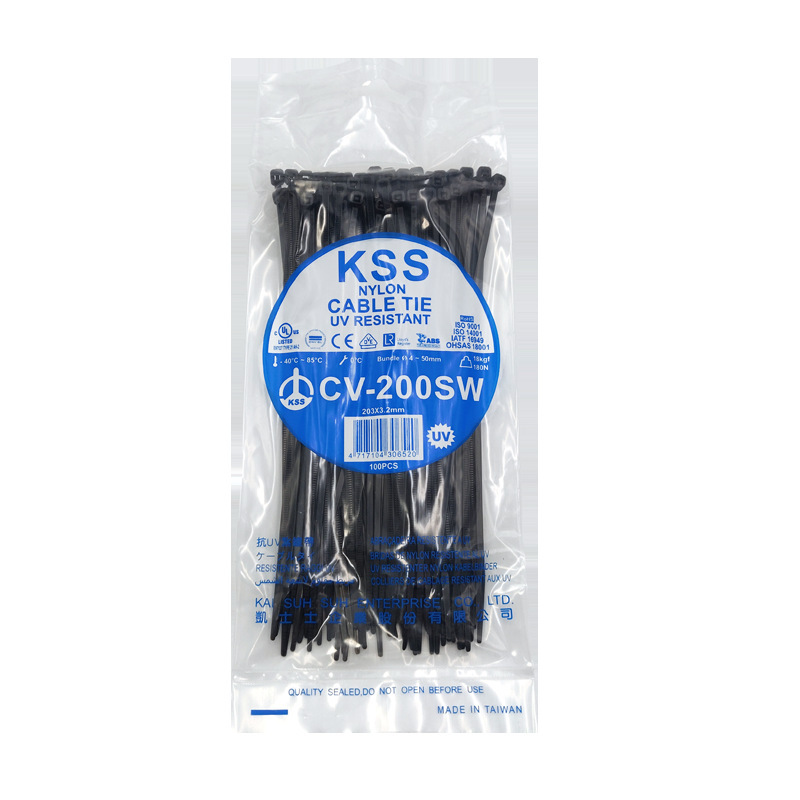 KSS抗UV扎带CV-200SW 3.2*203mm抗紫外线抗老化扎带 户外扎带