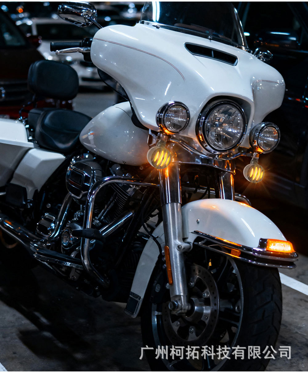 High-Brightness 12V Retro Motorcycle Grille Turn Signal Light Indicator Light Signal Lamp Motorcycle Warning Light