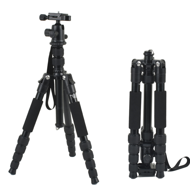 Fotografía digital SLR trípode panorámica PTZ soporte de cámara móvil monopod Cámara inversa plegable trípode