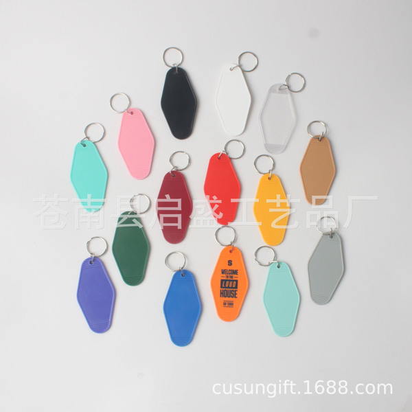 Plastic luggage retro keychain for keys for hotel