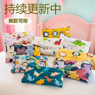 New Pure Cotton Children's Pillow, Cotton Pillow Core, Soothing Cervical Spine Protection, Beanie Pillow, Cartoon Single Pillowcase, Cross-Border Wholesale