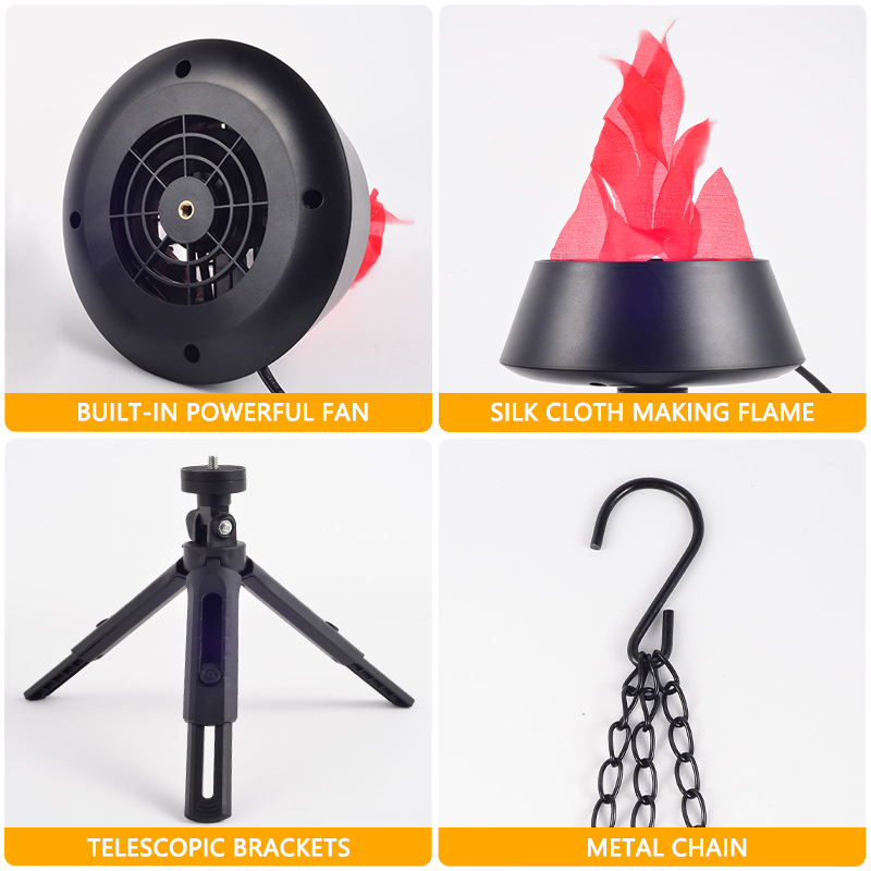 Cross-border LED Halloween Easter Flame Lights Electronic Bonfire…