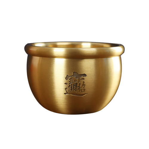 Manufacturer wholesale copper cylinder ornaments office creative ashtray gifts solid cornucopia gifts crafts