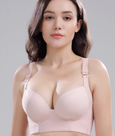 Sujetador ropa interior de copa completa de siete pechos para mujer sin anillo de acero