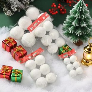 Spot Wholesale Christmas Tree Hangings Snowball Wedding Ceiling Decoration Pure White Foam Balls for Shop Holiday Decoration