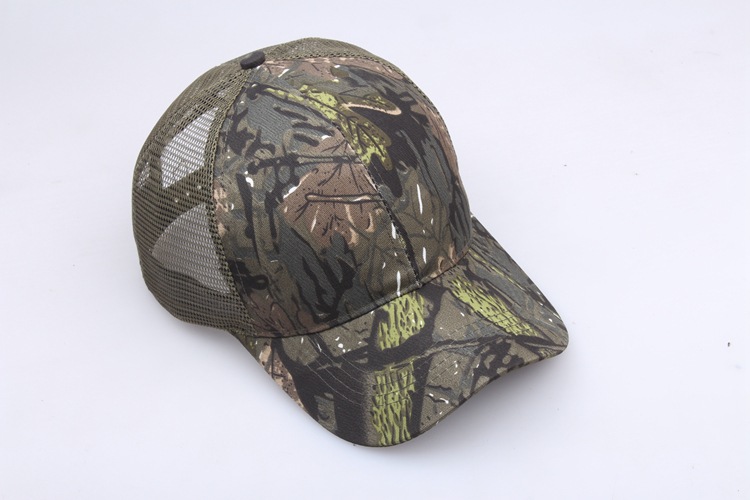 Outdoor Sun Protection Quick Drying Hat With Jungle Leaves Men's And Women's Camouflage Fashionable Baseball Cap_voghion.com