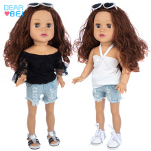 跨境时尚18寸美国女孩娃娃美少女娃娃女孩过家家玩偶玩具娃娃定制