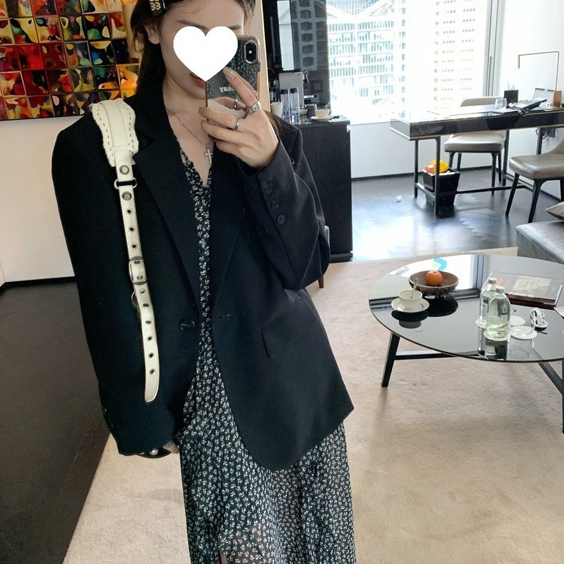 2025新款夏装版型灰色西装外套女春秋免烫高级感百搭气质休闲西服|undefined