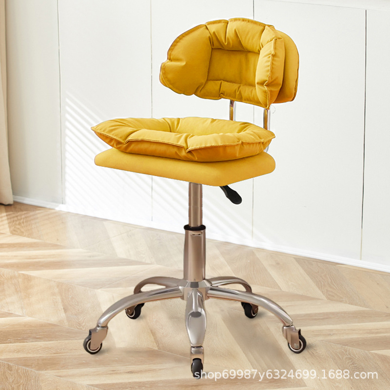 Silla de belleza, taburete especial para uñas y pestañas, respaldo de peluquería, silla elevable, taburete de tocador de dormitorio para niñas en casa