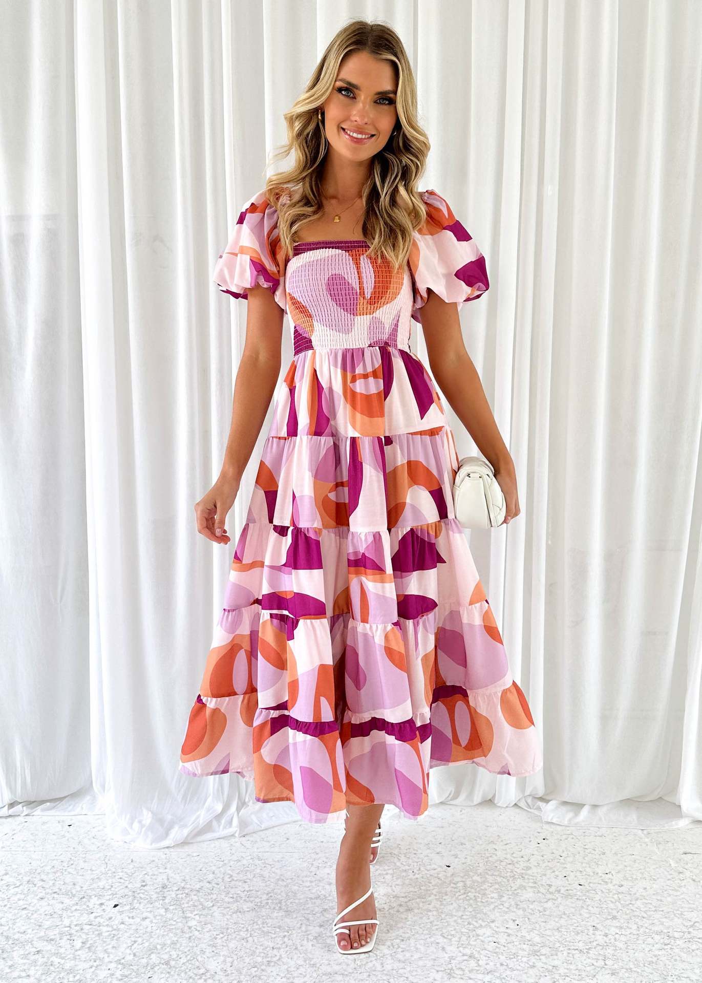 385g Weight Maxi Long Dress Dress Length Type Long Sleeve Sleeve Length Swing Dress Dresses Type Puff Sleeve Sleeve Type Polyester Fabric Type High Waist Waist Line Holiday, Daily Occasion U Neck Neckline Regular Fit Fit Type Plaid, Flower Pattern Summer Season Women's Gender Printing Design Vacation Style Wholesale Women's Vacation Printing Plaid Flower Holiday Daily U Neck Long Sleeve Swing Dress 24