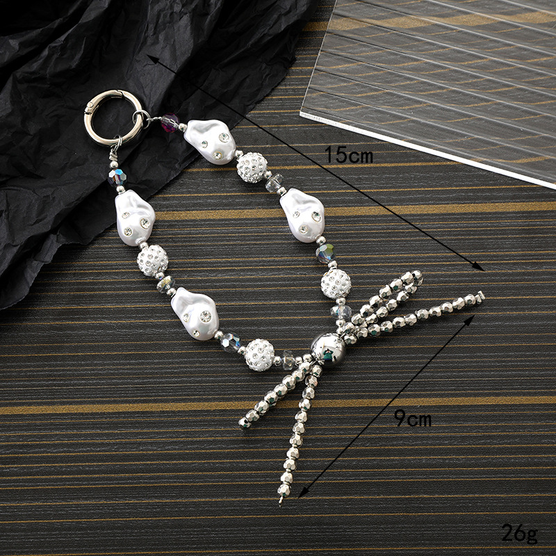 25g Weight Bag Pendant, Mobile Phone Chain, Keychain Classification 1 Piece Quantity Daily Occasion Beaded, Alloy Material Star, Heart Shape, Bow Knot Pattern Unisex Gender Modern Style, Classic Style Style Modern Style Classic Style Star Heart Shape Bow Knot Beaded Alloy Unisex Bag Pendant Mobile Phone Chain Keychain 1
