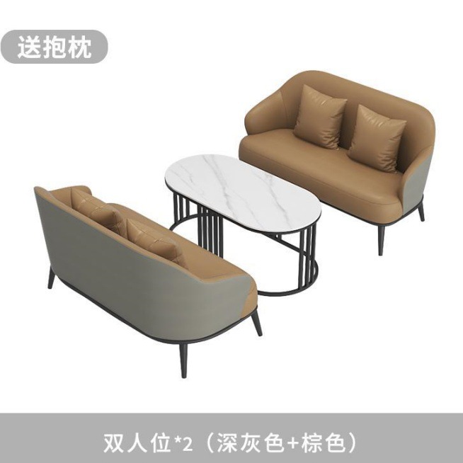 Mesa y silla de recepción Oficina de ventas Balcón de hotel de lujo simple Salón de belleza ocio Sofá para una sola reunión image 21