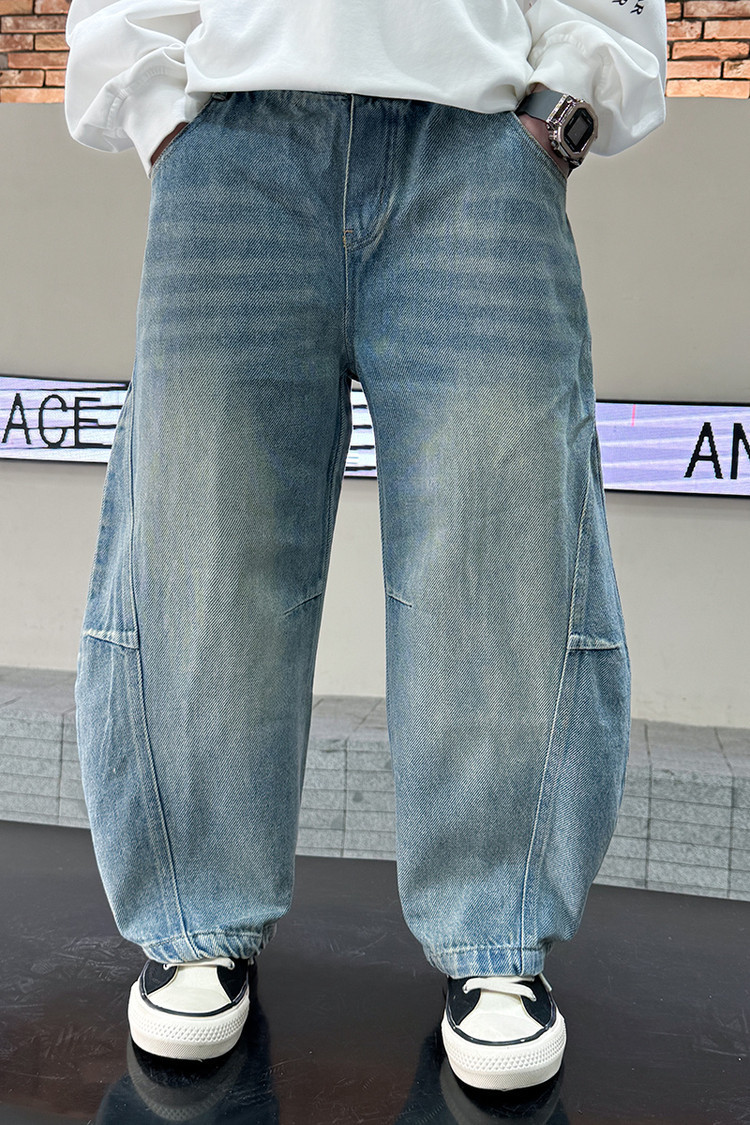 2510 Scimitar Jeans Denim Blue Trousers New Children's Miscellaneous European And American Jeans_voghion.com