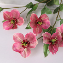 北欧仿真小枝圣诞玫瑰 仿真花假花沙漠玫瑰 家居软装客厅装饰绢花