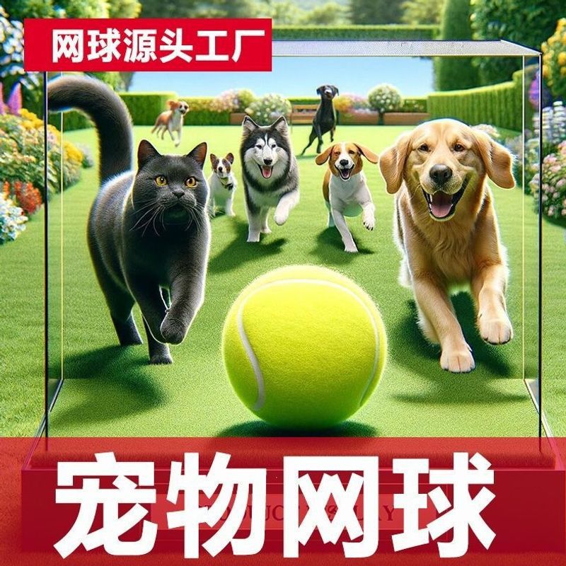 Pet tennis ball, multi-functional toy ball for dogs, teething exercise, outdoor sports and entertainment, fascia ball for puppies, massage ball.