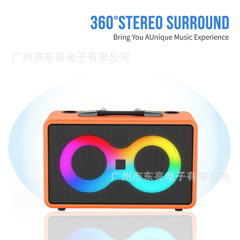 新型七色灯付きクロスボーダー専用無線カラオケbluetoothサブウーファ音響屋外携帯大音量|undefined