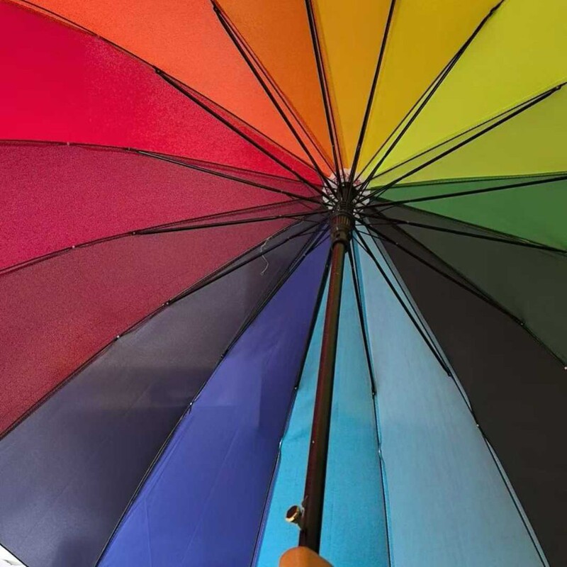 March 4Th【Clearance Stock】Rainbow Umbrellas Have Arrived in 3,000 Pieces, with Support for Sample Sending and Online Video Viewing