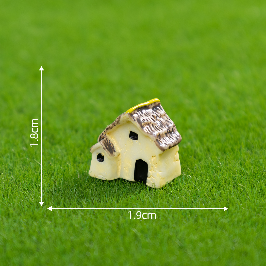 シングルドアの小さな家の家の茅屋の樹脂の工芸品の置物の小さい景観の置物の装飾の素材の部品
