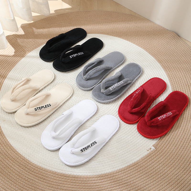 Directly Supplied from the Manufacturer, Plush Flip-Flops for the Beach, Hotel and Guesthouse Disposable Slippers, Home Hospitality Slippers, Support Customization