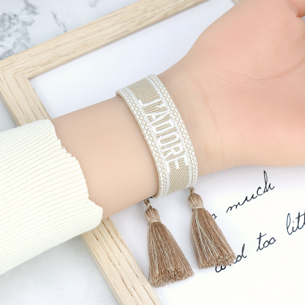 Simple Style Letter Polyester Knitting Women's Bracelets display picture 6