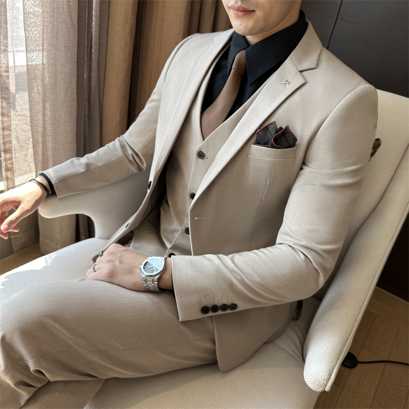 Factory Direct Sales High-End Western-Style Suits Men's Formal Suits Business Groom Groomsmen Group Clothes Professional