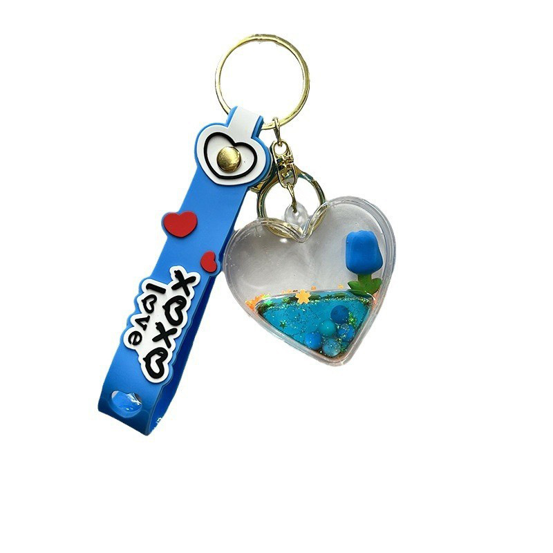 Petróleo amor tulipas llavero estereoscópico muñeca exquisita pareja colgante bolsa de automóvil garra máquina regalos al por mayor