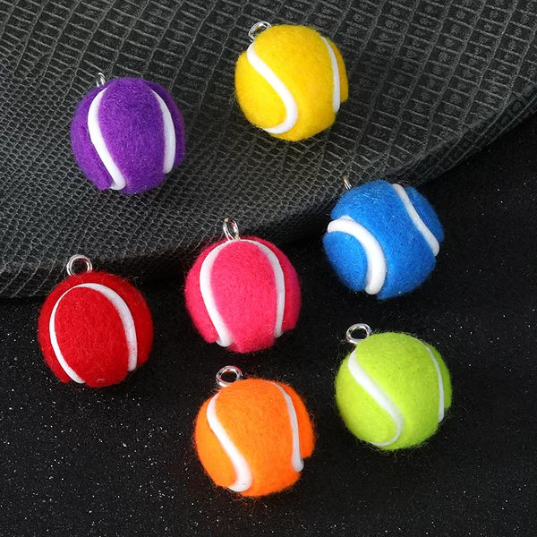 Hot-Selling 2cm Tennis Keychain Sports Pendant Mini Simulation Sports Keychain Gift Wholesale Crafts