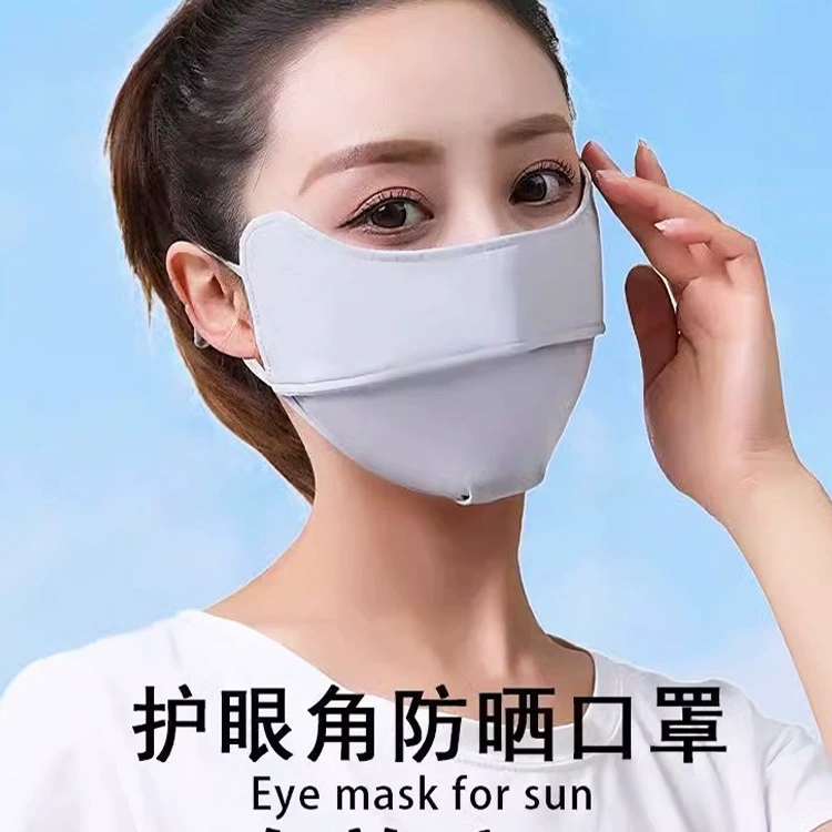 Летняя тонкая дышащая маска для лица из ледяного шелка для женщин, защита от УФ-излучения, стильный дизайн, новинка 2025 года