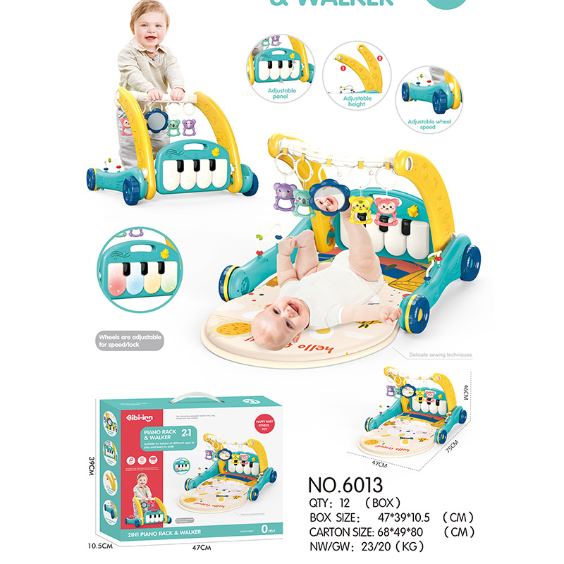 6013 워커 페달 피아노 2 in 1 (녹색)