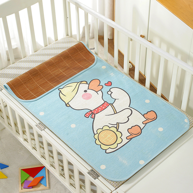 Baby double-sided mat bamboo children's kindergarten nap mat Ice Silk baby crib special Ice Silk students