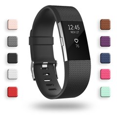 適用於Fitbit charge2手環方格紋替換錶帶TPE材料批發