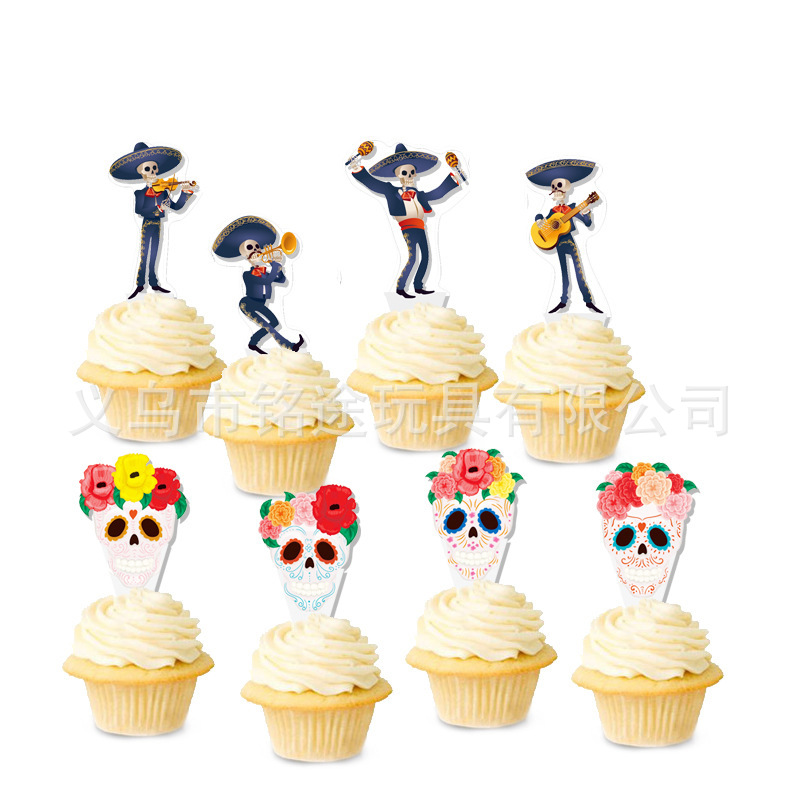 Transfronterizo de Halloween Día de los muertos decoración de fiesta banner PVC adornos en espiral Festival fantasma Bandera de plástico cortada en papel